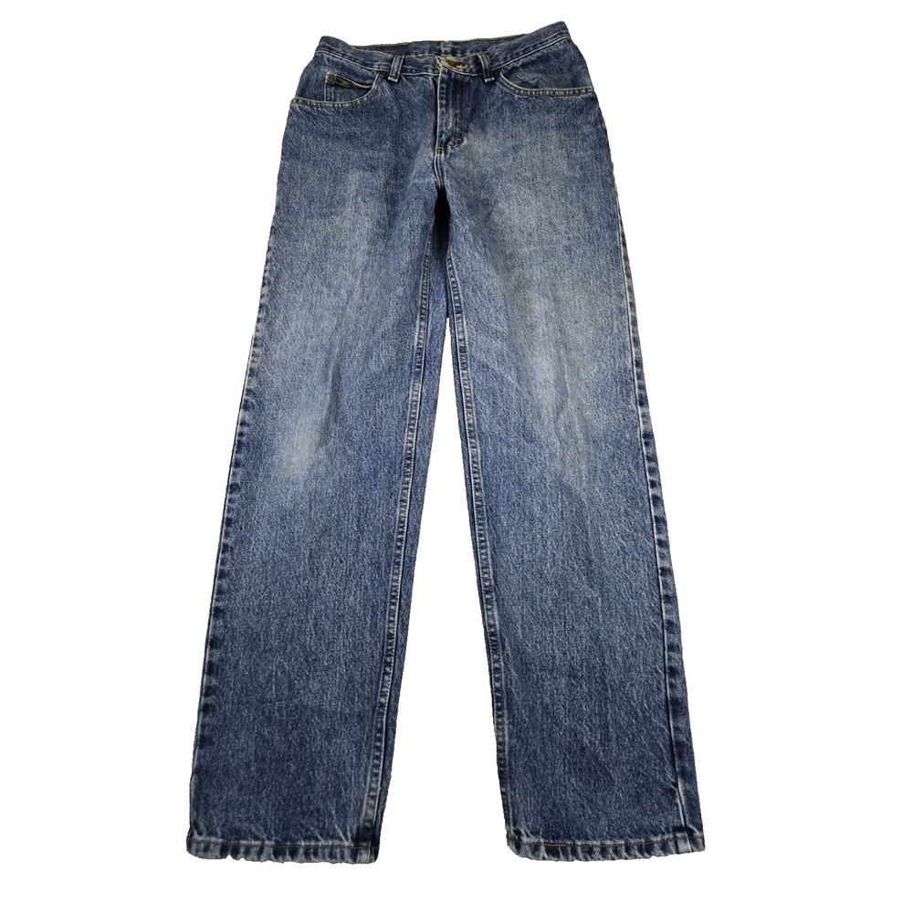 Vintage Lee Blue Jeans Mens Size 31 x 31 Faded Blue Wash Straight Leg VTG Denim